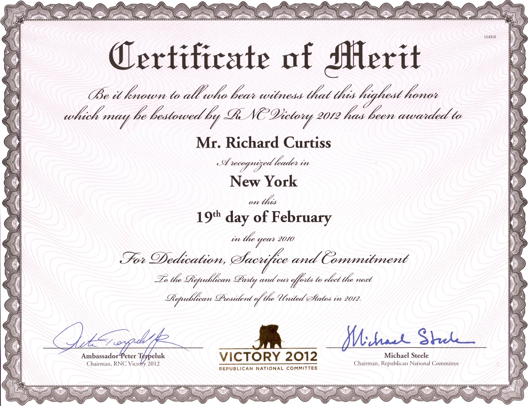 curtissway com what is merit certificate