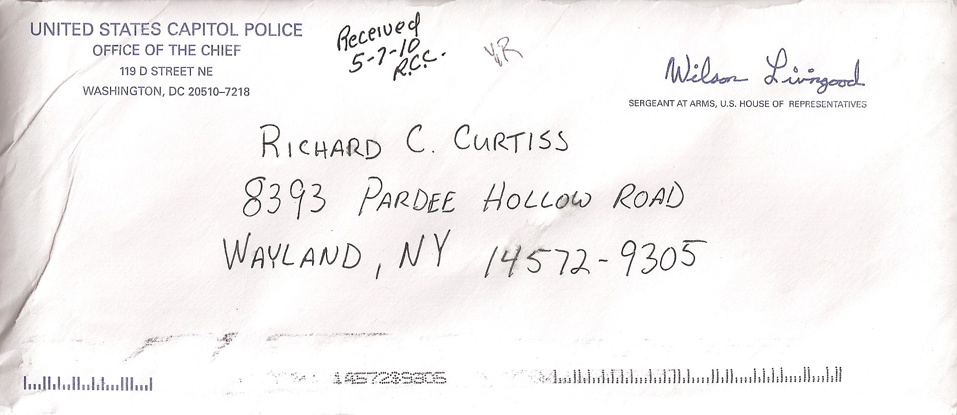 Capitol Police letter